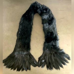 Hatterdashers 100% Rabbit Hair Scarf Black 42” x 4” Marshall Field’s